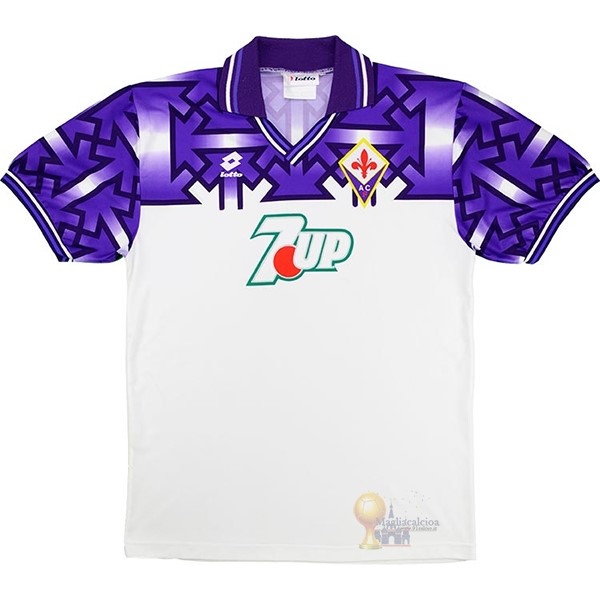 Calcio Maglie Away Maglia Fiorentina Stile rétro 1992 1993 Bianco